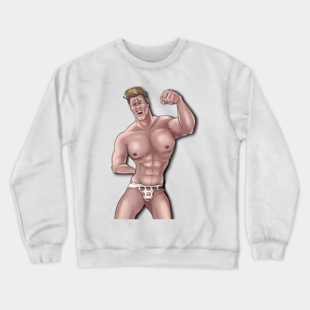 Hot Male Bod Crewneck Sweatshirt by Bootyfreeze